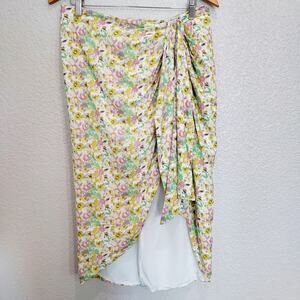Emory Park Yellow Floral Maxi Dress Size L